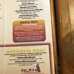 Sunset Harbor Bar and Grill - Menu: Burgers