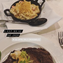 Bone in rib-eye with a lobster tail and lobster Mac and Lobster Mac 'N' Cheese