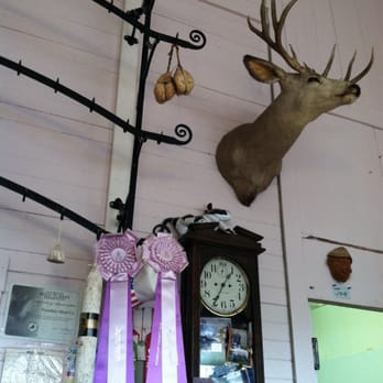 Ferndale Meat - a deer head mounted on a wall - Meat Shops Near Me - Ferndale, California