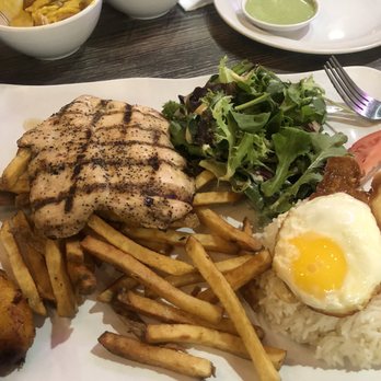 Mancora Peruvian Cuisine - Bistec a lo Pobre (with Chicken) - Peruvian Near Me - Alhambra, California