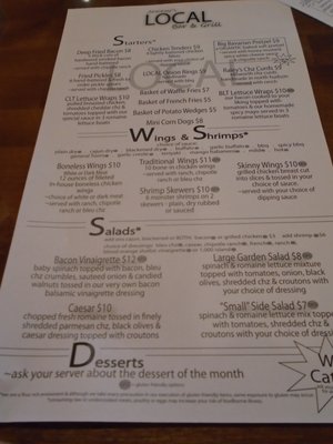 Menu photo 2 Jonesy's Local Bar & Grill Hudson, WI