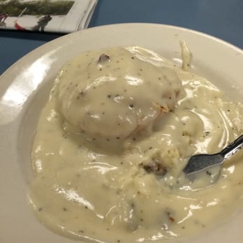 Avenue Grill - A nice portion of biscuits n gravy very good I might say and this is just one - American Near Me - Lodi, California