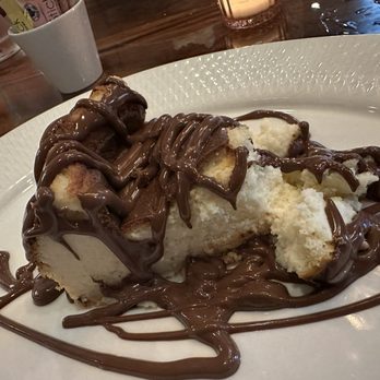 Yakamoz Steakhouse - Cheesecake with Nutella type sauce - Steakhouses Near Me - Creedmoor, North Carolina