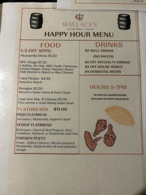 Menu photo 1 Wallace's Whiskey Room + Kitchen Pittsburgh, PA