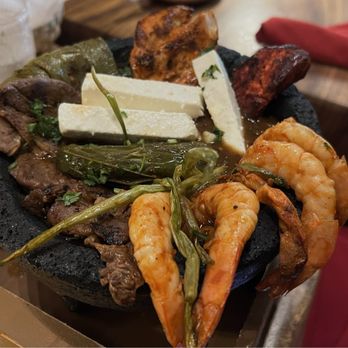 Rosa Madera - Molcajete (Comes with side of Rice and Beans) - Mexican Near Me - Sacramento, California Rosa Madera - Molcajete (Comes with side of Rice and Beans) - Mexican Near Me - Sacramento, California