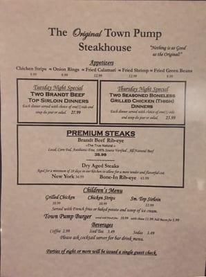 Menu photo 7 Town Pump Steakhouse Westmorland, CA Menu photo 7 Town Pump Steakhouse Westmorland, CA