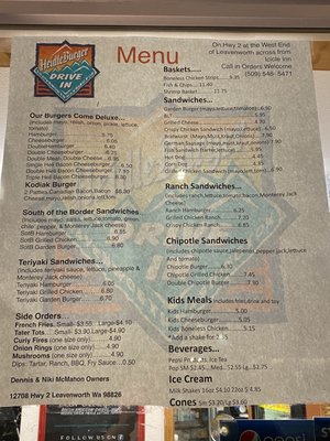 Menu photo 7 Heidleburger Drive-In Leavenworth, WA Menu photo 7 Heidleburger Drive-In Leavenworth, WA