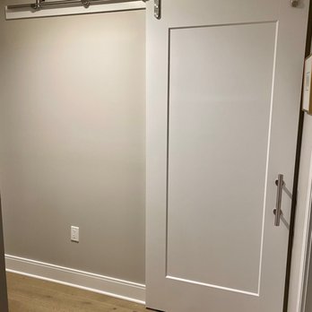 Porter Square Handyman - Barn door he custom sized, painted, installed all hardware and made a custom track - Handyman Near Me