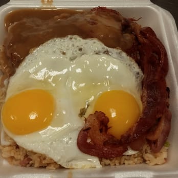 Joe's Grill Express - Joe Moco- corned beef hash, 2 eggs, 2 pcs bacon, & fried rice. - American Near Me - Honolulu, Hawaii Joe's Grill Express - Joe Moco- corned beef hash, 2 eggs, 2 pcs bacon, & fried rice. - American Near Me - Honolulu, Hawaii