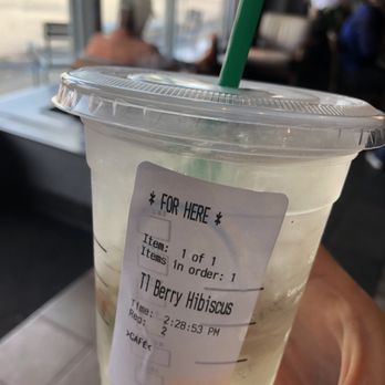Starbucks - Very Berry Hibiscus Starbucks Refreshers TM Beverage... without any berries - Coffee & Tea Near Me - Syosset, New York