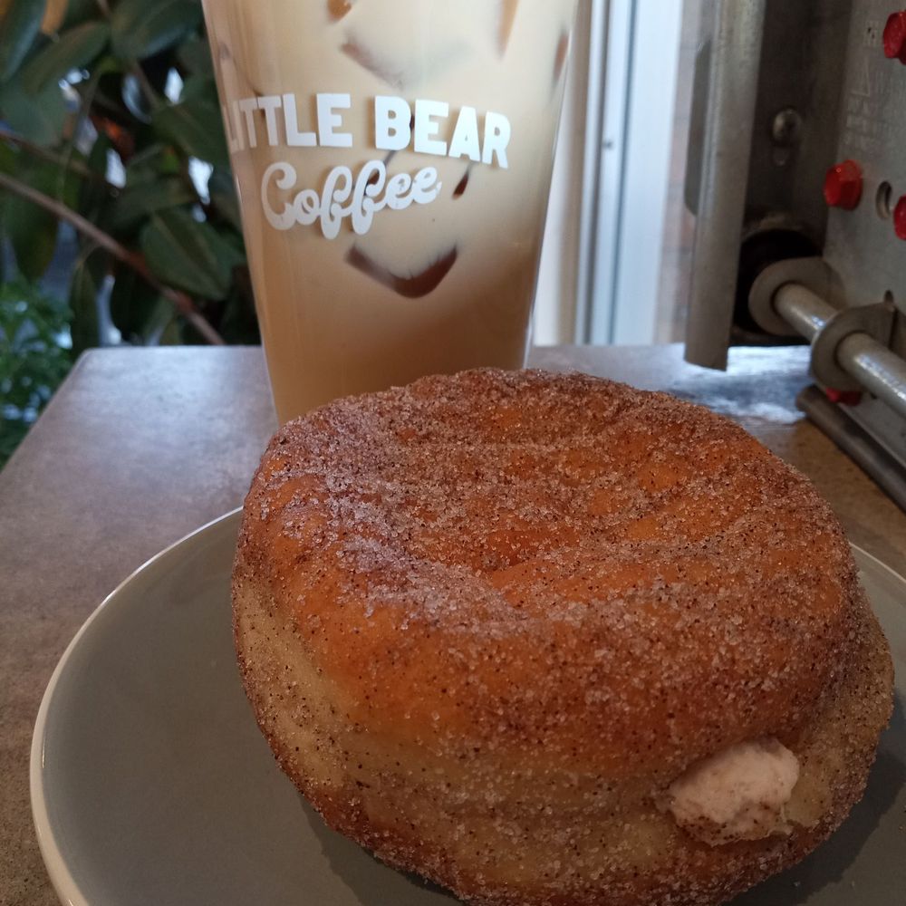 Little Bear Coffee - Iced LB latte & tiramisu yeast donut - Coffee & Tea Near Me - Albuquerque, New Mexico