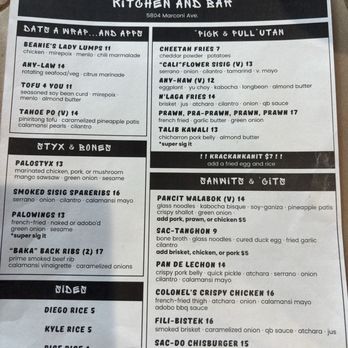 Palo Palo Kitchen And Bar - Menu - Filipino Near Me - Carmichael, California