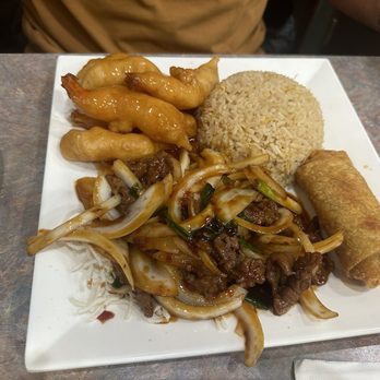 Peking - #4 Combo- sweet and sour shrimp & Mongolian Beef - Chinese Near Me - Three Forks, Montana Peking - #4 Combo- sweet and sour shrimp & Mongolian Beef - Chinese Near Me - Three Forks, Montana