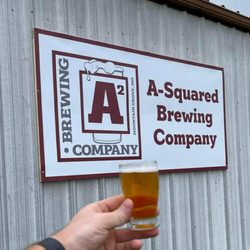 A Squared Brewing Company - Sign with Austin's Lake Lager