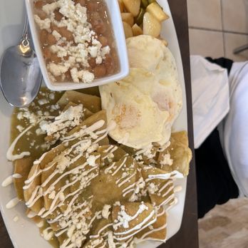 Rajas con Crema - Chilaquiles with green sauce - Beer, Wine & Spirits Near Me - Maywood, California
