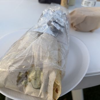 Habibi Food - Shawarma comes wrapped so that you don't lose anything from the packed burrito like sandwich - Food Court Near Me - North Charleston, South Carolina