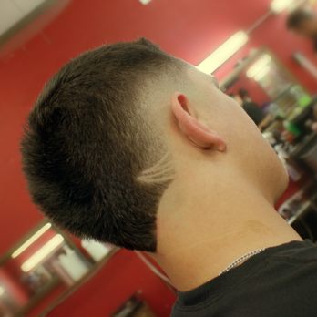 Barber Beauties - Custom Cut a Mixture between a Burst and Faux Hawk - Barbers Near Me Barber Beauties - Custom Cut a Mixture between a Burst and Faux Hawk - Barbers Near Me