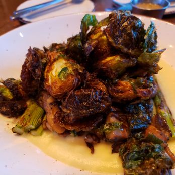 The Sawyer - Roasted Brussel Sprouts, Asparagus, Mushrooms on Parsnip Puree. Vegan options from the menu The Sawyer served beautifully! - New American Near Me - Truckee, California The Sawyer - Roasted Brussel Sprouts, Asparagus, Mushrooms on Parsnip Puree. Vegan options from the menu The Sawyer served beautifully! - New American Near Me - Truckee, California