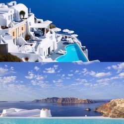 Let's Escape Vacations - The Katikies Hotel in Santorini Greece is a breathtaking resort overlooking the sea.
