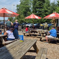 Upper Hand Brewery - Patio area;  dog friendly