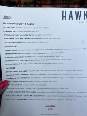 Menu photo 4 Hawks Public House Sacramento, CA