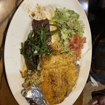 Azteca Mexican Restaurant - Combo plate. Skirt steak build your own taco and smoothered enchiladas. - Mexican Near Me - Idaho Springs, Colorado Azteca Mexican Restaurant - Combo plate. Skirt steak build your own taco and smoothered enchiladas. - Mexican Near Me - Idaho Springs, Colorado