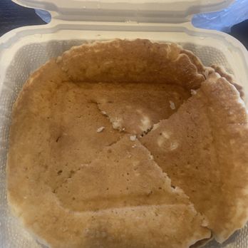 Hukilau Cafe - Sept '23 - Macadamia Nut Pancake (cut & flipped) - Hawaiian Near Me - Laie, Hawaii