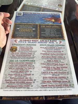 Menu photo 2 Hogfish Bar & Grill Stock Island, FL Menu photo 2 Hogfish Bar & Grill Stock Island, FL