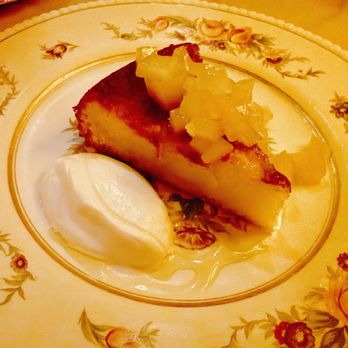 Barroco - olive oil cake w/ whipped cream and poached pears - Spanish Near Me - Montreal, Quebec Barroco - olive oil cake w/ whipped cream and poached pears - Spanish Near Me - Montreal, Quebec