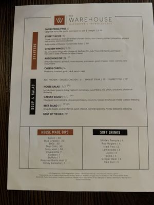 Menu photo 2 The Warehouse Gastropub Sheridan, WY Menu photo 2 The Warehouse Gastropub Sheridan, WY