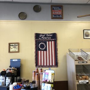 Photo of Vic's Bagels - Bethlehem, PA, United States. A confederate flag. Disgusting. Defending the states in this country that did not want to abolish slavery. Racist.