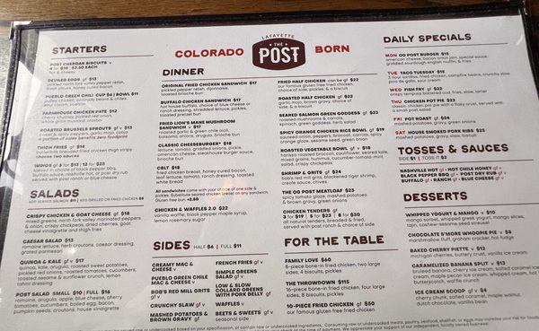 Menu photo 5 The Post Brewing Company Lafayette Lafayette, CO Menu photo 5 The Post Brewing Company Lafayette Lafayette, CO