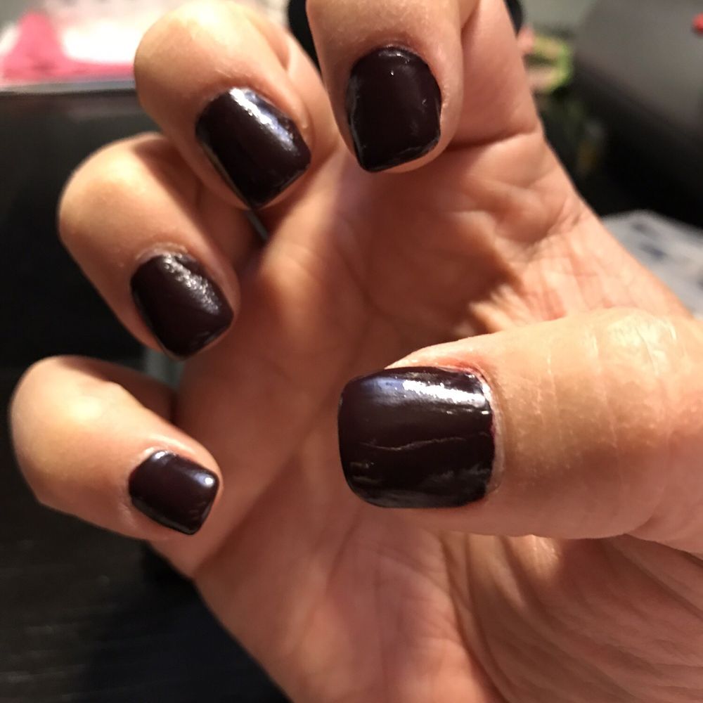 168 Nails & Spa - Full set with cool color. Uneven nails. Lifting on sides. - Nail Salons Near Me - Jacksonville, Florida