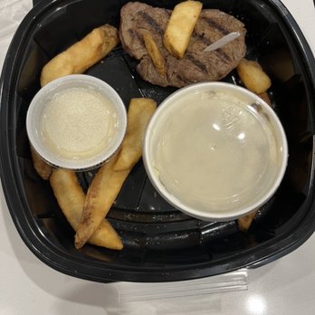 Texas Roadhouse - I ordered steak w/ potatoes to go. This is all the fries they gave me to go. - Steakhouses Near Me - Prosper, Texas Texas Roadhouse - I ordered steak w/ potatoes to go. This is all the fries they gave me to go. - Steakhouses Near Me - Prosper, Texas