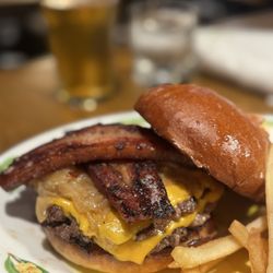 Market Tavern - Double Smash Burger with Billionaire Bacon