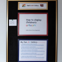 Saframes Custom Framing - My Own Art Gallery... a way to display children's art other than on the refrigerator