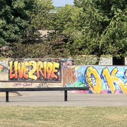 Mat Hoffman Action Sports Park - Flat area with art