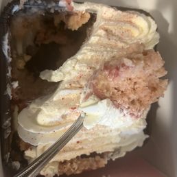Strawberry Tres Leche cake.. almost gone Strawberry Tres Leche cake.. almost gone