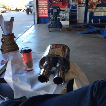 Super Tek Performance - Drinking some coffee with my new muffler. - Auto Repair Near Me - Glendora, California Super Tek Performance - Drinking some coffee with my new muffler. - Auto Repair Near Me - Glendora, California