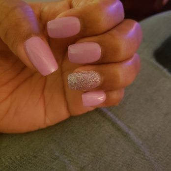 Kevin Nails 2 - Lavender and purple sparkle - Nail Technicians Near Me - Laurel, Maryland