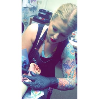 Rose Noir Tattoo & Beauty Studio - Megan busy at work! Love her floral sleeve! - Tattoo Near Me - Dublin , California Rose Noir Tattoo & Beauty Studio - Megan busy at work! Love her floral sleeve! - Tattoo Near Me - Dublin , California