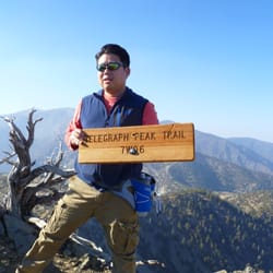 Three T's Trail - I finally caught the guy stealing all these missing Mt Baldy signs! I won't mention Frank's name though.