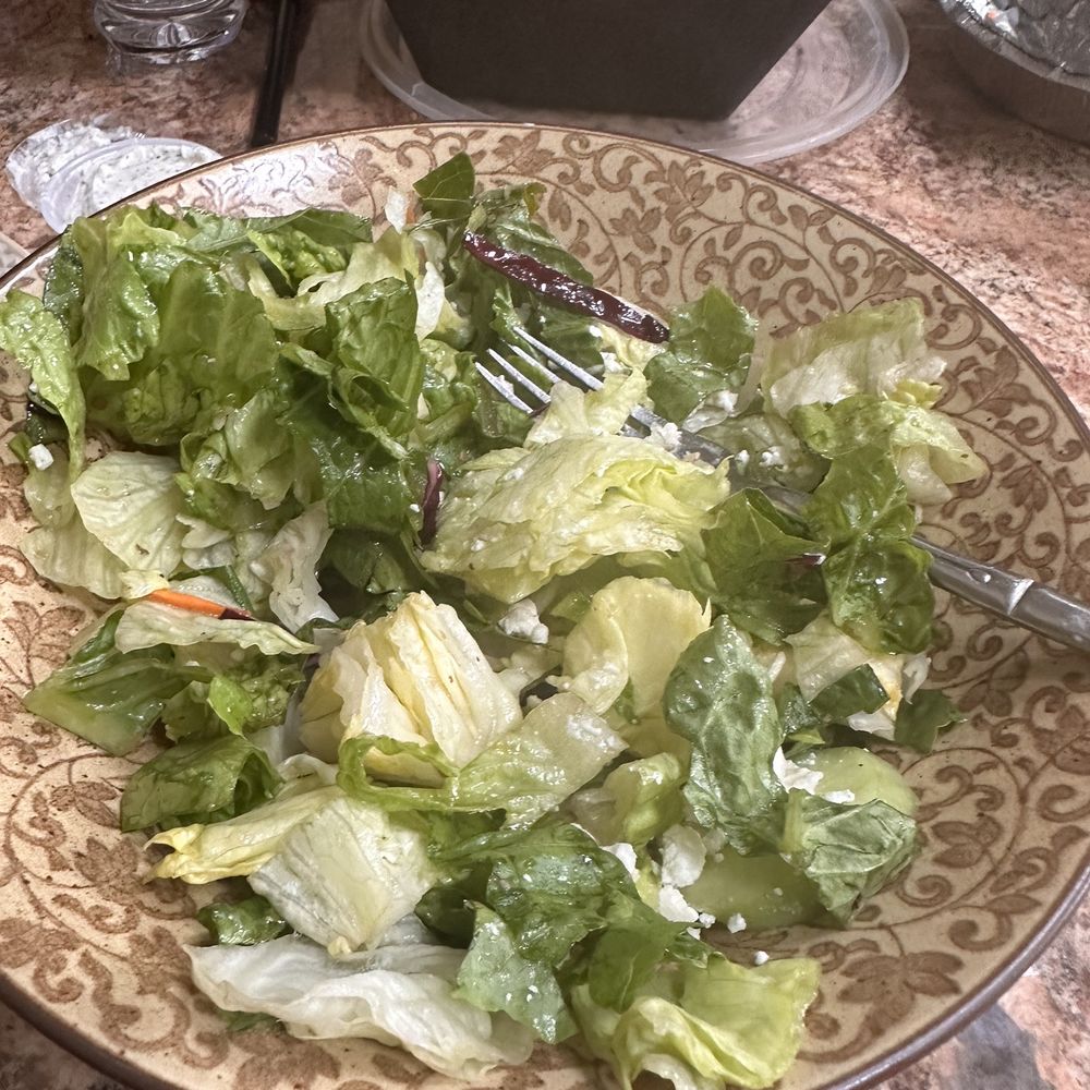 Greek Salad?!??? - Iceberg lettuce and carrots and olive oil! Greek Salad Greek Salad Greek Salad?!??? - Iceberg lettuce and carrots and olive oil! Greek Salad Greek Salad