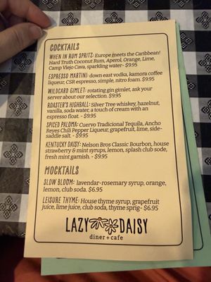 Menu photo 1 Lazy Daisy Diner & Cafe Urbana, IL Menu photo 1 Lazy Daisy Diner & Cafe Urbana, IL