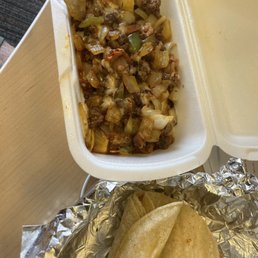 Alambre with tortillas. Alambre with tortillas.