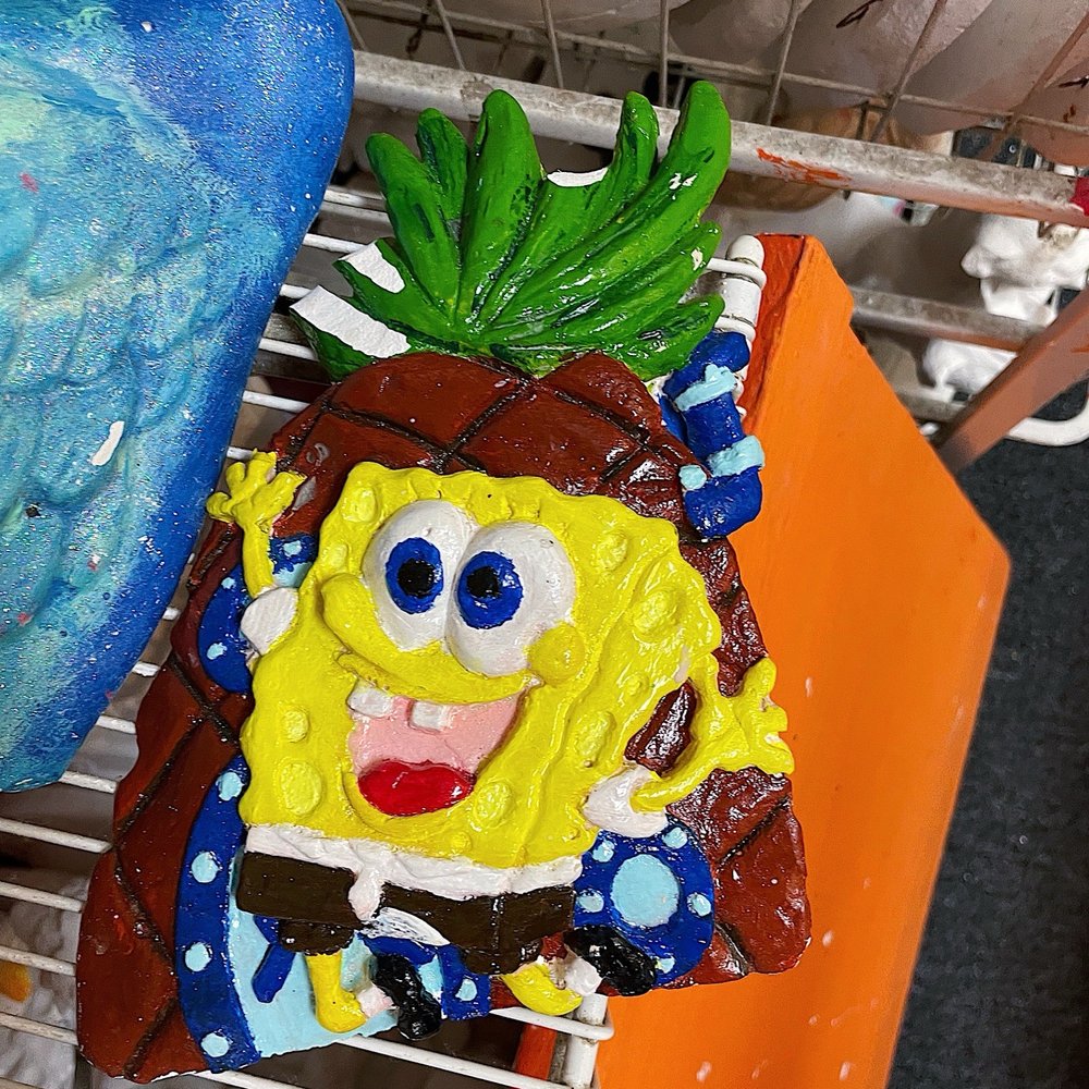 Plaster Fun Time - painted spongebob model - Arts & Crafts Near Me - Braintree, Massachusetts Plaster Fun Time - painted spongebob model - Arts & Crafts Near Me - Braintree, Massachusetts