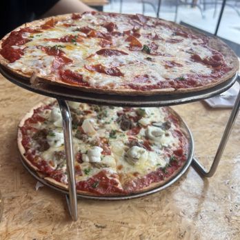Cottonwood Station - Pepperoni pizza and spicy sausage pizza! - Pizza Near Me - Blue Diamond, Nevada Cottonwood Station - Pepperoni pizza and spicy sausage pizza! - Pizza Near Me - Blue Diamond, Nevada