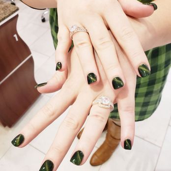 A2 Nails Spa - Cat eye design, they turned out nicely. Thanks to the staff for taking the photos! - Nail Salons Near Me - Ann Arbor, Michigan