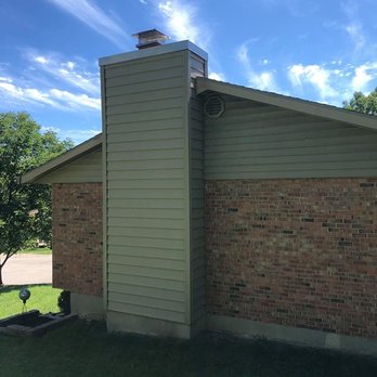 Pinkston's Chimney Techs - Chimney redone with vinyl siding. - Chimney Sweeps Near Me