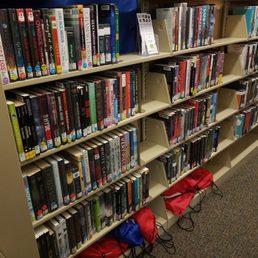 Teen Area with Book Bags for those without library cards Teen Area with Book Bags for those without library cards